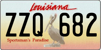 LA license plate ZZQ682