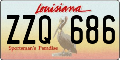 LA license plate ZZQ686