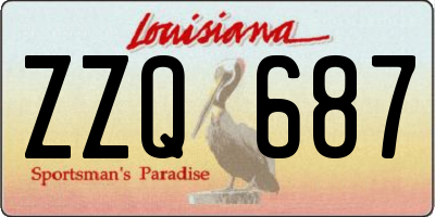 LA license plate ZZQ687