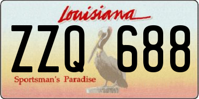LA license plate ZZQ688
