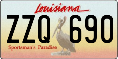 LA license plate ZZQ690