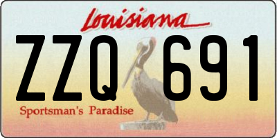 LA license plate ZZQ691