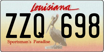 LA license plate ZZQ698