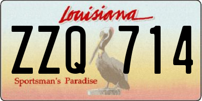 LA license plate ZZQ714