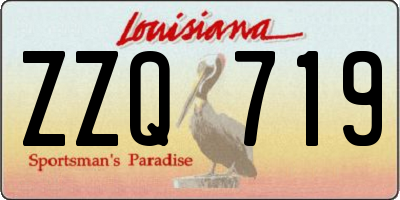 LA license plate ZZQ719