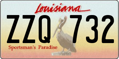 LA license plate ZZQ732