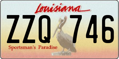 LA license plate ZZQ746