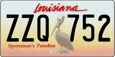 LA license plate ZZQ752