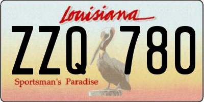 LA license plate ZZQ780