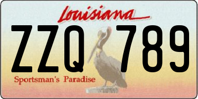 LA license plate ZZQ789