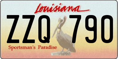 LA license plate ZZQ790