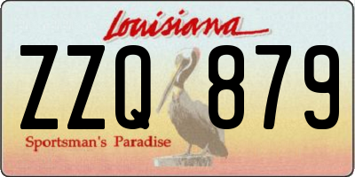 LA license plate ZZQ879