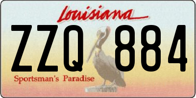 LA license plate ZZQ884