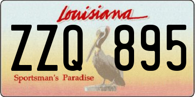 LA license plate ZZQ895