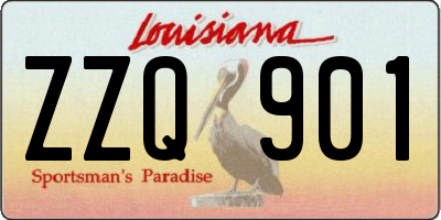 LA license plate ZZQ901