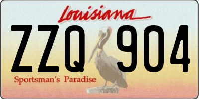 LA license plate ZZQ904