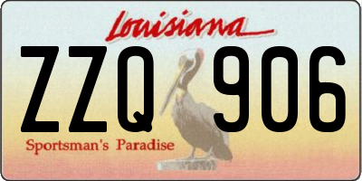LA license plate ZZQ906