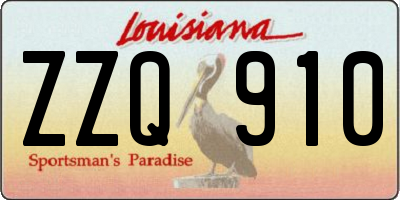 LA license plate ZZQ910