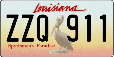 LA license plate ZZQ911