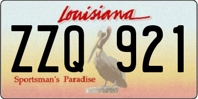 LA license plate ZZQ921