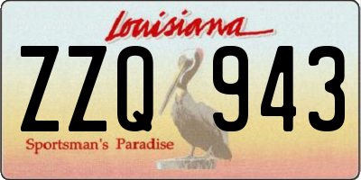 LA license plate ZZQ943