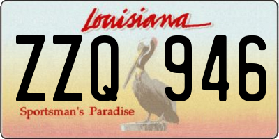 LA license plate ZZQ946
