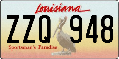 LA license plate ZZQ948