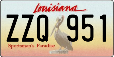 LA license plate ZZQ951