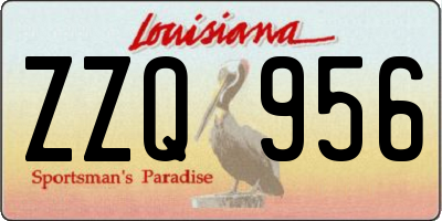 LA license plate ZZQ956