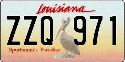 LA license plate ZZQ971