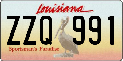 LA license plate ZZQ991