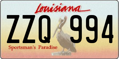 LA license plate ZZQ994
