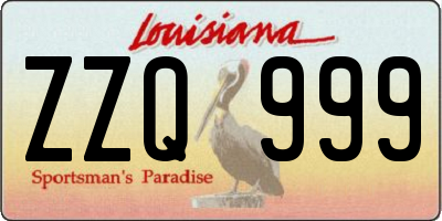 LA license plate ZZQ999
