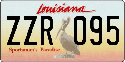 LA license plate ZZR095