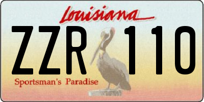 LA license plate ZZR110