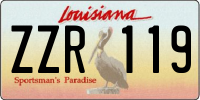 LA license plate ZZR119