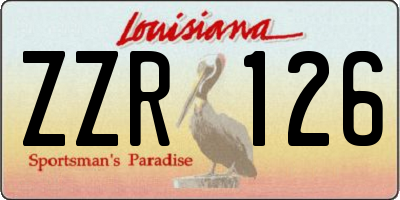 LA license plate ZZR126