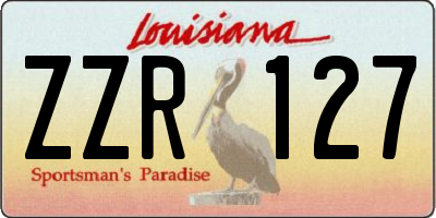 LA license plate ZZR127