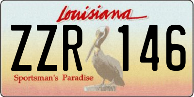LA license plate ZZR146