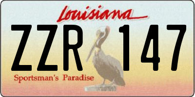 LA license plate ZZR147