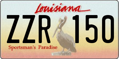 LA license plate ZZR150