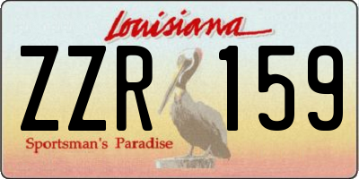 LA license plate ZZR159