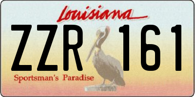 LA license plate ZZR161