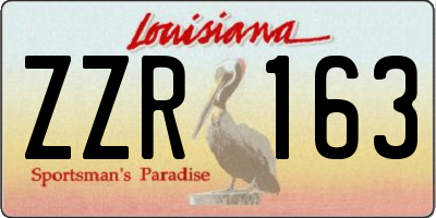 LA license plate ZZR163