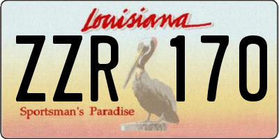 LA license plate ZZR170