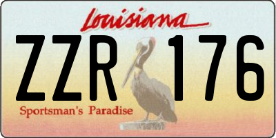 LA license plate ZZR176