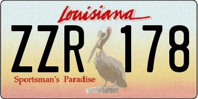 LA license plate ZZR178