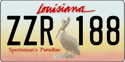 LA license plate ZZR188