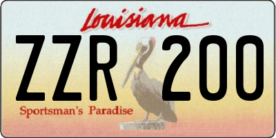 LA license plate ZZR200