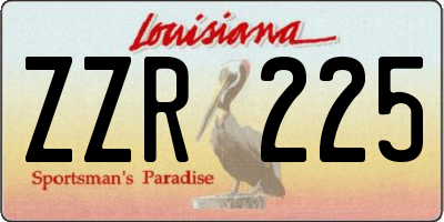 LA license plate ZZR225